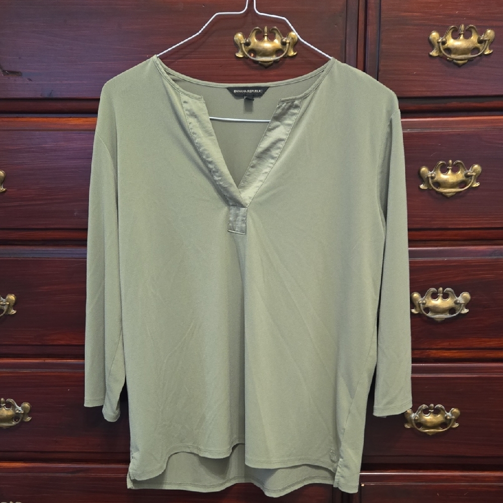 Banana Republic Olive Green Blouse